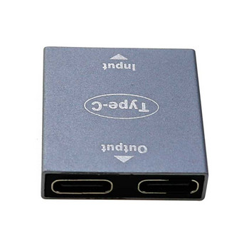 YuXi Type-C Female to Dual USB 3.0 USB C Female Splitter Convter Adapter Extension Connector Поддържа само бързо зареждане