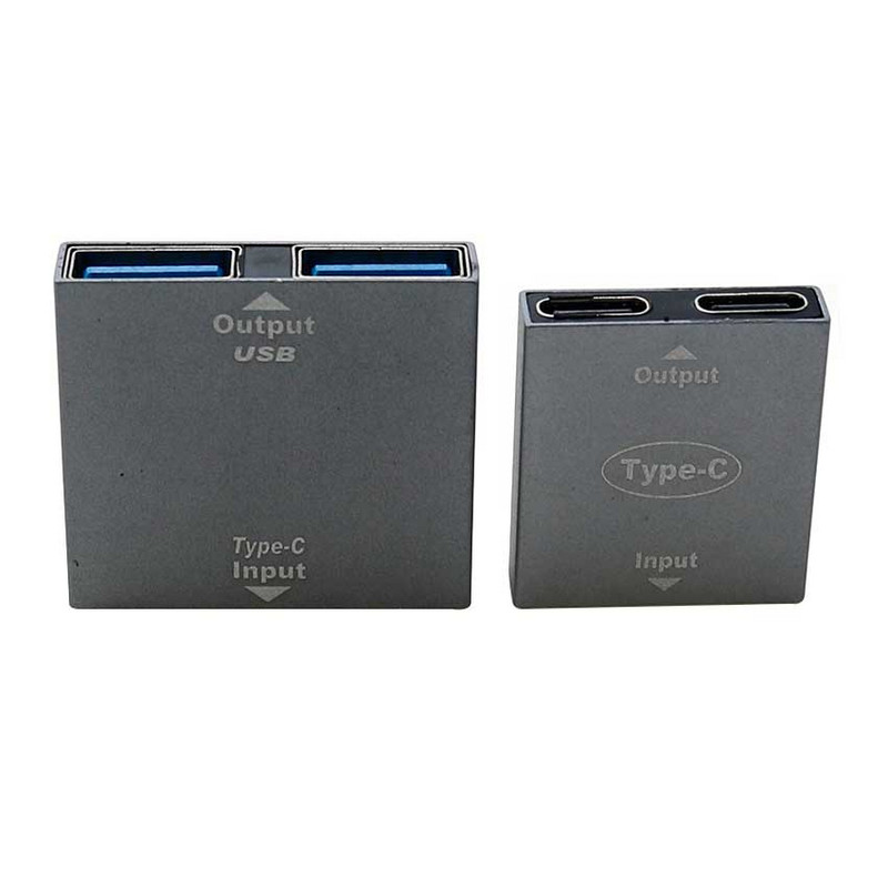 Σύνδεσμος επέκτασης προσαρμογέα μετατροπέα μετατροπέα θηλυκών διαιρέσεων YuXi Type-C σε διπλό USB 3.0 USB C Υποστηρίζει μόνο γρήγορη φόρτιση
