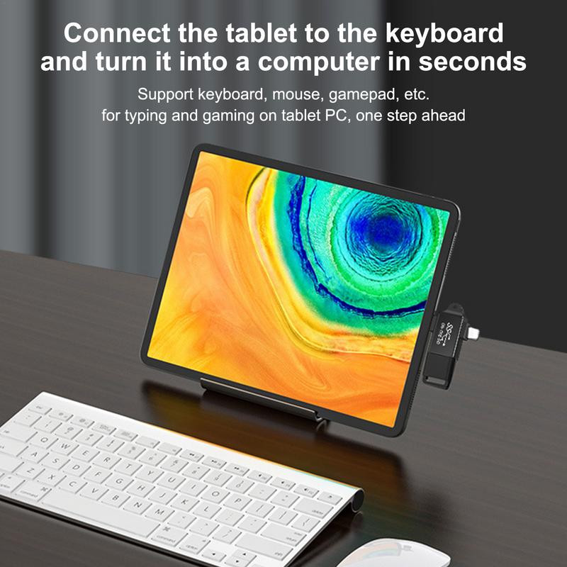 USB OTG adapteris 2 viename C tipo USB 3.0 MicroUSB OTG keitiklis didelės spartos perdavimo nešiojama jungtis, skirta telefono nešiojamam kompiuteriui Macbook