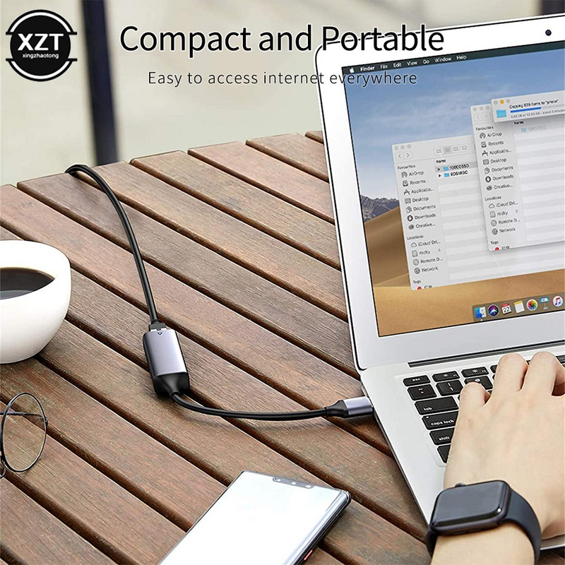 USB Ethernet adapter 10/100Mbps mrežna kartica Rj45 tipa c USB C Lan za Macbook Windows žičani internetski kabel