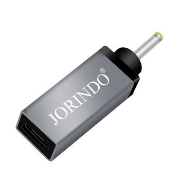 Γυναικείο βύσμα JORINDO Type-C σε DC4.8*1.7MM αρσενικό βύσμα Μετατροπέας ισχύος φορητού υπολογιστή, Μετατροπέας ταχείας φόρτισης USB-C σε DC4817
