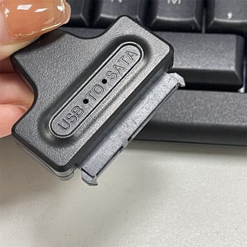 Μετατροπέας 1 τεμαχίου USB3.0 Προσαρμογέας μετατροπέα σκληρού δίσκου 2,5 ιντσών Προσαρμογέας Ssd για επιτραπέζιο υπολογιστή Μαύρο