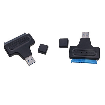 Μετατροπέας 1 τεμαχίου USB3.0 Προσαρμογέας μετατροπέα σκληρού δίσκου 2,5 ιντσών Προσαρμογέας Ssd για επιτραπέζιο υπολογιστή Μαύρο
