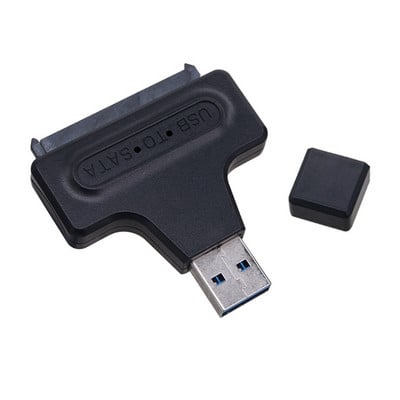 1 dalių keitiklis USB3.0 kietojo disko keitiklio adapteris 2,5 colio SSD adapteris staliniam kompiuteriui juodas