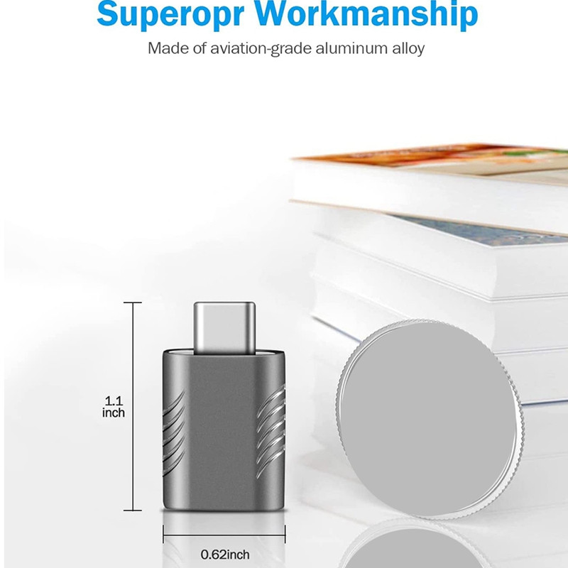2 pakiranja USB C adaptera, USB C na USB adapter za brzi prijenos podataka, USB-C na USB 3.0 ženski adapter za uređaje tipa C