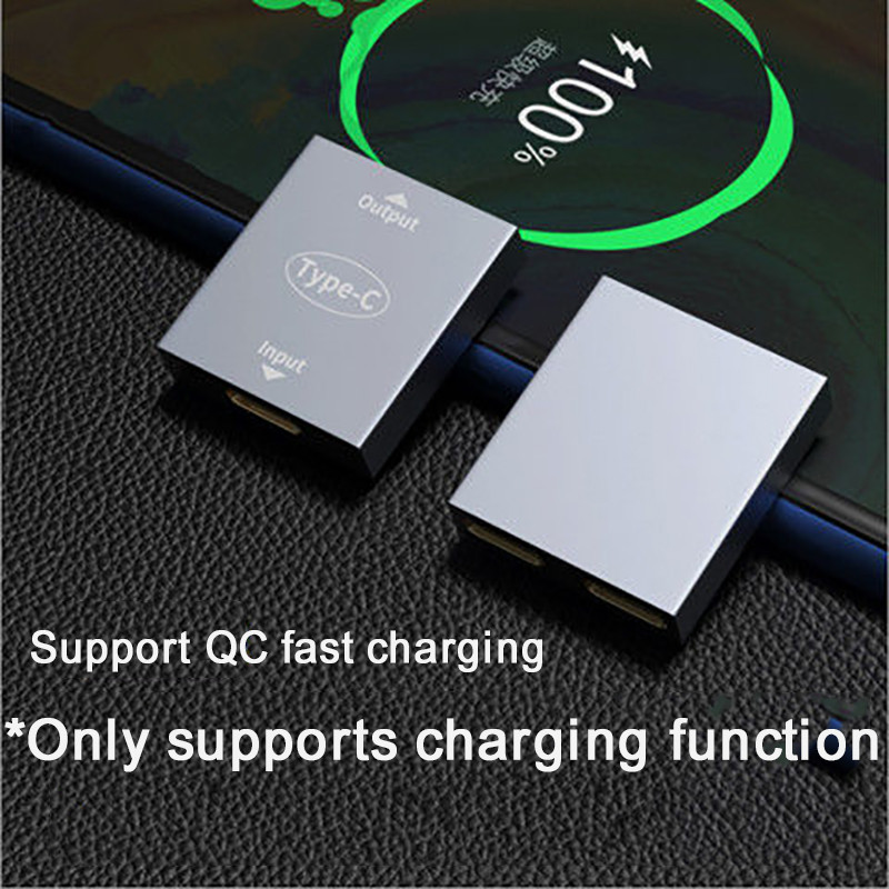 Divisor tipo USB C de , Adaptador tipo hembra a Dual tipo hembra, 1 en 2, solo admite carga