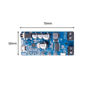 2X5W Bluetooth 5.0 Усилвател на мощността Клас D Аудио HiFi Стерео Безжичен музикален плейър Мини USB Приложение за звукова карта Цифрова AMP платка