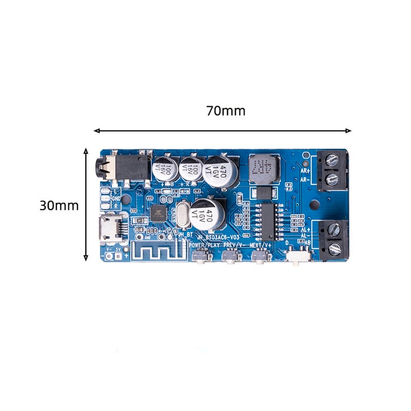 2X5W Bluetooth 5.0 Amplificator de putere Clasa D Audio HiFi Stereo Player de muzică fără fir Mini USB Placă de sunet Aplicație Placă AMP digitală