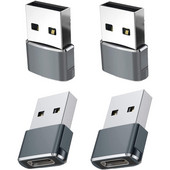 HOT-4 Pack USB C aljzatból USB dugaszba adapter, C típusú töltőkábel tápátalakító iPhone 12 13 Pro Max készülékhez Samsunghoz