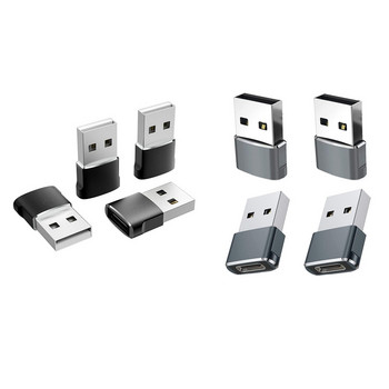 HOT-4 пакета USB C женски към USB мъжки адаптер, кабел за зарядно устройство тип C Преобразувател на захранване за Iphone 12 13 Pro Max за Samsung