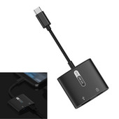 2 vienā Dual Type-C adapteris huawei Type-c tālruņa uzlādes lādētāja adapterim sadalītāja pārveidotājs PD 60W USB 3.0
