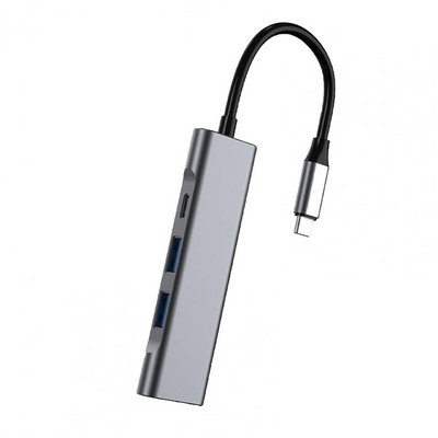 Cablu Hub Expansion Dock Anti-interferențe Ieșire stabilă 4 în 1 Type-C la HDMI compatibil USB PD Docking Stand pentru computer