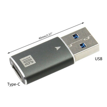 Τύπος C Θηλυκό σε USB Αρσενικό Προσαρμογέας 10Gbps Υποδοχή τύπου C για κεφαλή Εύκολο στη χρήση