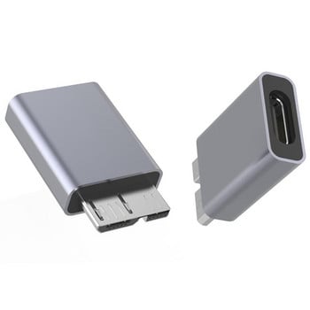 Тип C мъжки към микро-USB женски адаптерен конектор за Mac Свързване към кутия за преносим твърд диск