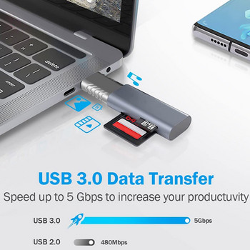 2 Πακέτο Προσαρμογέας USB C, Προσαρμογέας USB C σε USB Μεταφορά δεδομένων υψηλής ταχύτητας, Θηλυκός προσαρμογέας USB-C σε USB 3.0 για συσκευές τύπου C