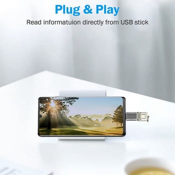 2 Πακέτο Προσαρμογέας USB C, Προσαρμογέας USB C σε USB Μεταφορά δεδομένων υψηλής ταχύτητας, Θηλυκός προσαρμογέας USB-C σε USB 3.0 για συσκευές τύπου C