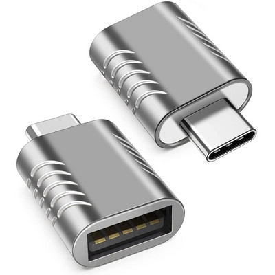 2 Πακέτο Προσαρμογέας USB C, Προσαρμογέας USB C σε USB Μεταφορά δεδομένων υψηλής ταχύτητας, Θηλυκός προσαρμογέας USB-C σε USB 3.0 για συσκευές τύπου C