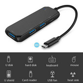 Prijenosni adapter USB-C 4K Hub Type-C na USB 2.0 s 1 muškim priključkom 4 ženska priključka DQ-Drop