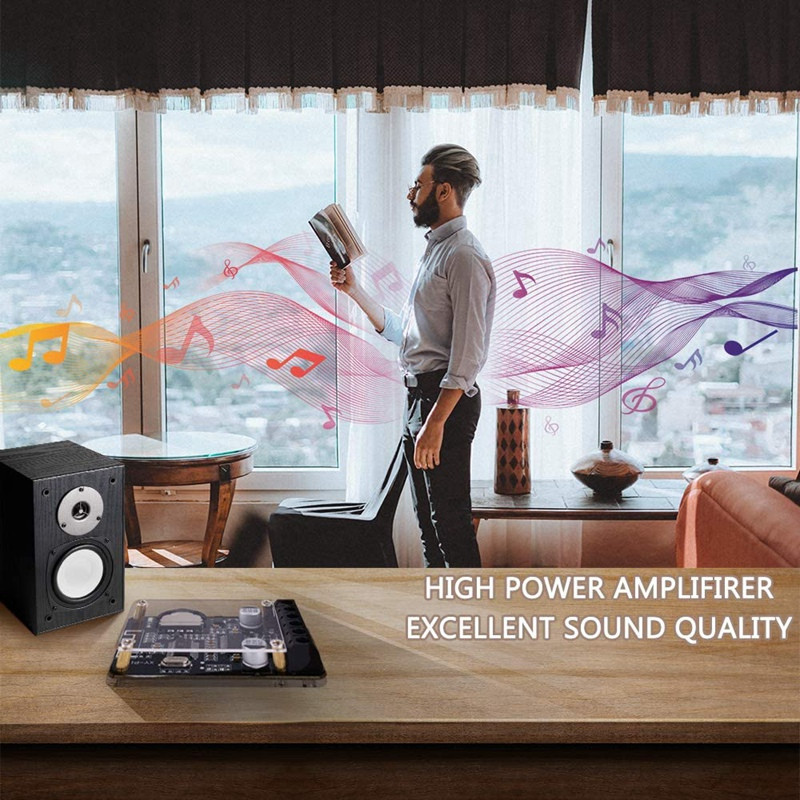 YX-C50L Bluetooth 5.0 ploča za pojačalo subwoofera, ploča za stereo pojačalo zvuka velike snage, 2X50W bas pojačalo