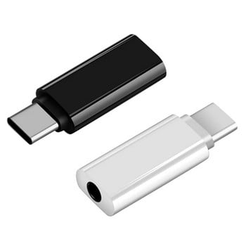 10 бр. USB C към 3,5 мм адаптер за жак за слушалки, съвместим с тип C към допълнителен кабел за слушалки, цифров преобразувател