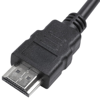 2X (надстроена версия) HDMI 1080P към VGA кабелен адаптер конвертор за PC лаптоп без захранване, Raspberry Pi - черен