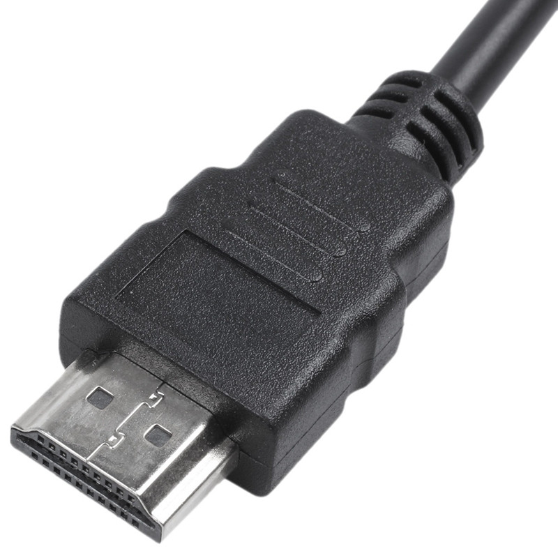 2X (nadograđena verzija) HDMI 1080P u VGA kabelski adapter pretvarač za PC prijenosno računalo bez napajanja, Raspberry Pi - crni