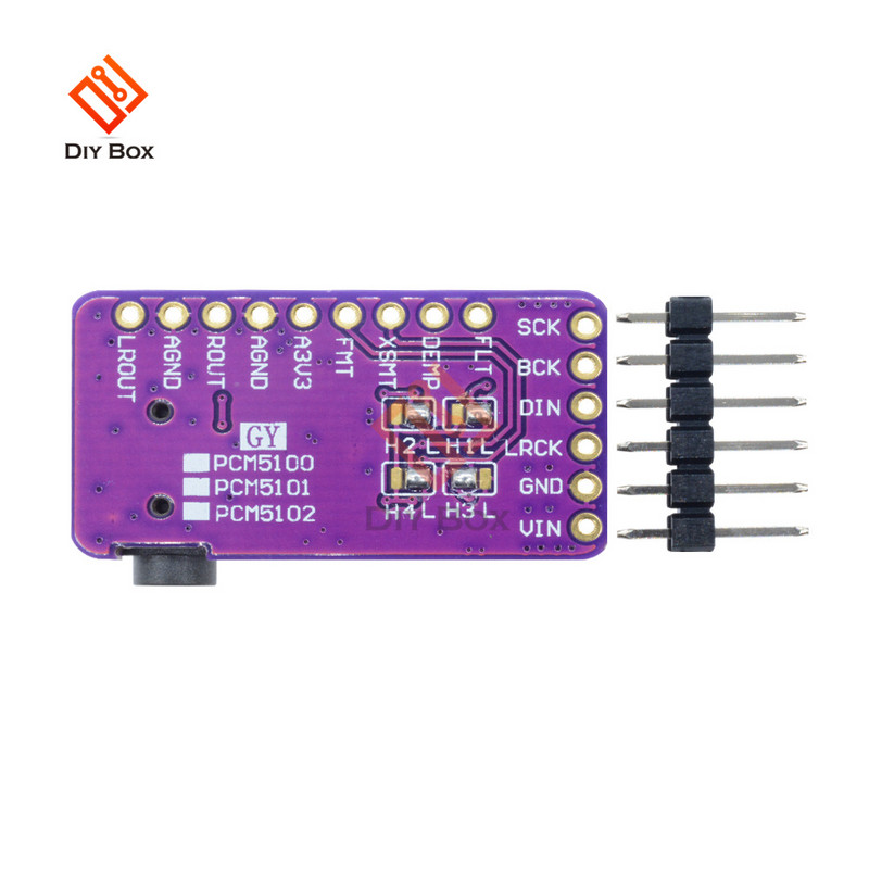 PCM5102 PCM5102A DAC dekoodri plaat I2S IIC liides GY-PCM5102 I2S mängija mooduli heliplaat Raspberry Pi pHAT helikaardi jaoks