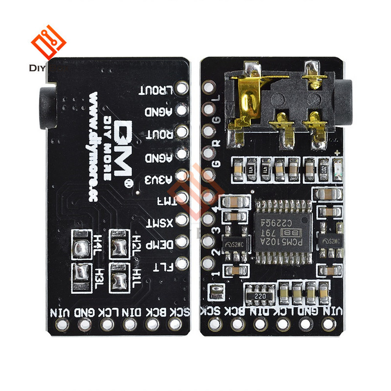 PCM5102 PCM5102A DAC dekoodri plaat I2S IIC liides GY-PCM5102 I2S mängija mooduli heliplaat Raspberry Pi pHAT helikaardi jaoks