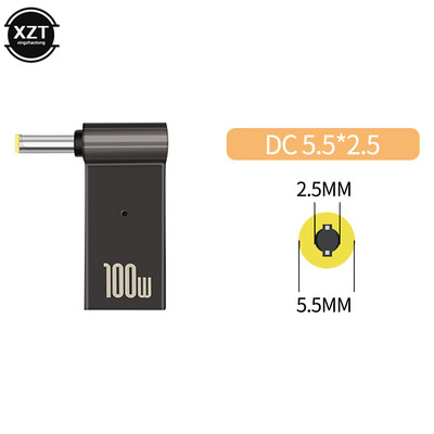 100W 5A legura cinka PD Power Decoy pretvarač DC muški u tip-C ženski adapter za prijenosno računalo Lenovo HP DELL