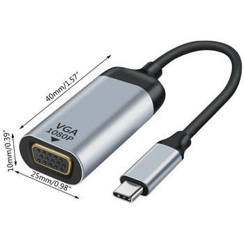 USB C към HDMI-съвместим адаптер 4K кабел, USB 3.0 тип C мъжки към HDMI-съвместим женски (4K@60Hz)