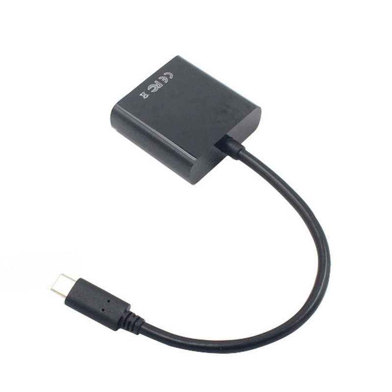Botique-USB-C USB3.1 tip C za adapterski kabel VGA muški na VGA ženski pretvarač video prijenosa 1080P za 12 inča