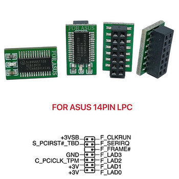 Модул за защита на шифроване TPM 2.0 Дистанционна карта за надграждане на ASUS X99 Модул TPM2.0 12 до 20pin за поддръжка на дънна платка на различни марки