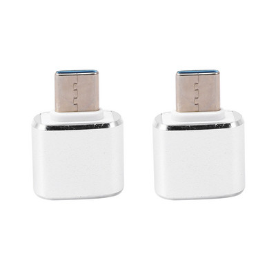2X USB C na USB adapter 2 paketa Tip C na USB 3.0 adapter USB adapter koji podržava Otg za Galaxy S9/S8 uređaje (srebrni)