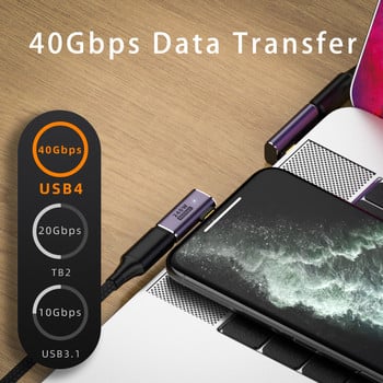 240W преобразувател за бързо зареждане USB4.0 40Gbps 8K@60Hz USB C PD3.1 конектор за адаптер за MacBook Pro M1 M2 лаптоп Lenovo Dell HP