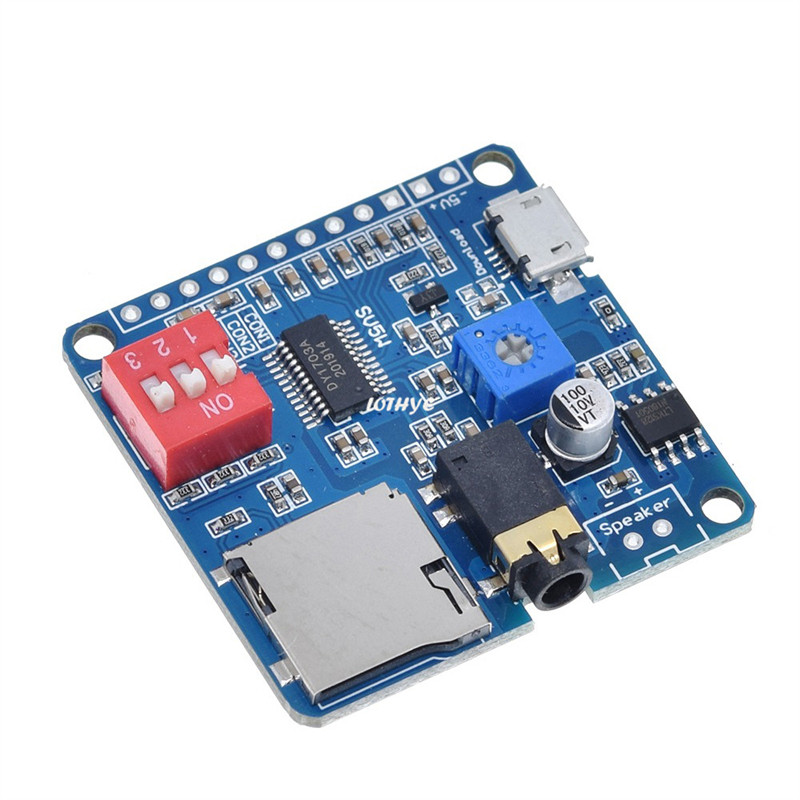 MP3 mūzikas atskaņotājs balss atskaņošanas moduļa plate 5W MP3 atskaņošanas seriālā vadības SD/TF karte priekš Arduino SV5W SV8F
