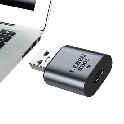 USB 3.1-C típusú konverter USB 3.1 GEN 2 kétoldalas adapter 10 Gbps, nagy sebességű alumínium konverter, kompatibilis a fülhallgatóval