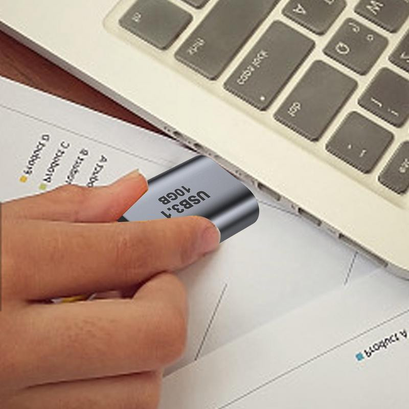 USB 3.1-C típusú konverter USB 3.1 GEN 2 kétoldalas adapter 10 Gbps, nagy sebességű alumínium konverter, kompatibilis a fülhallgatóval