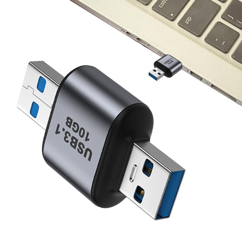 USB 3.1-C típusú konverter USB 3.1 GEN 2 kétoldalas adapter 10 Gbps, nagy sebességű alumínium konverter, kompatibilis a fülhallgatóval