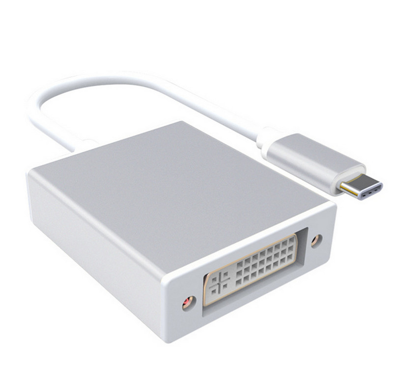 Cablu de conversie USB3.1 Type-C la DVI Convertor de linie de conversie HD MACBOOK