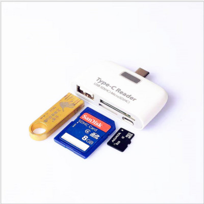 OTG čitač kartica, višenamjenski adapter za memorijske kartice, USB 3.1 tip C, USB-C TF za MAC-book, telefon, tablet, čitači kartica
