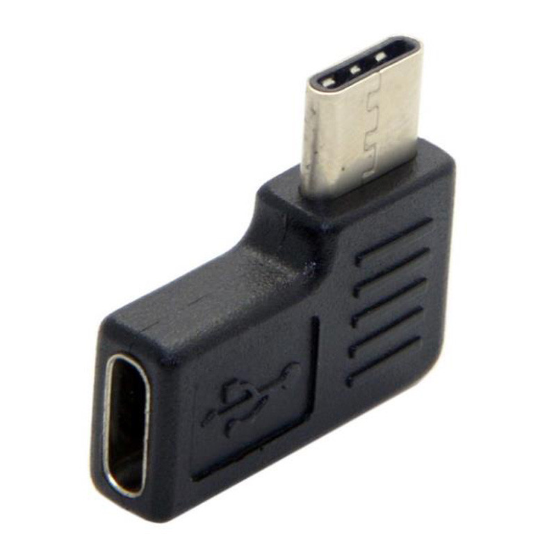 Pretvarač produžnog kabela visoke kvalitete Elbow Black USB 3.1 Type-C muški u ženski za prijenos signala podataka OTG