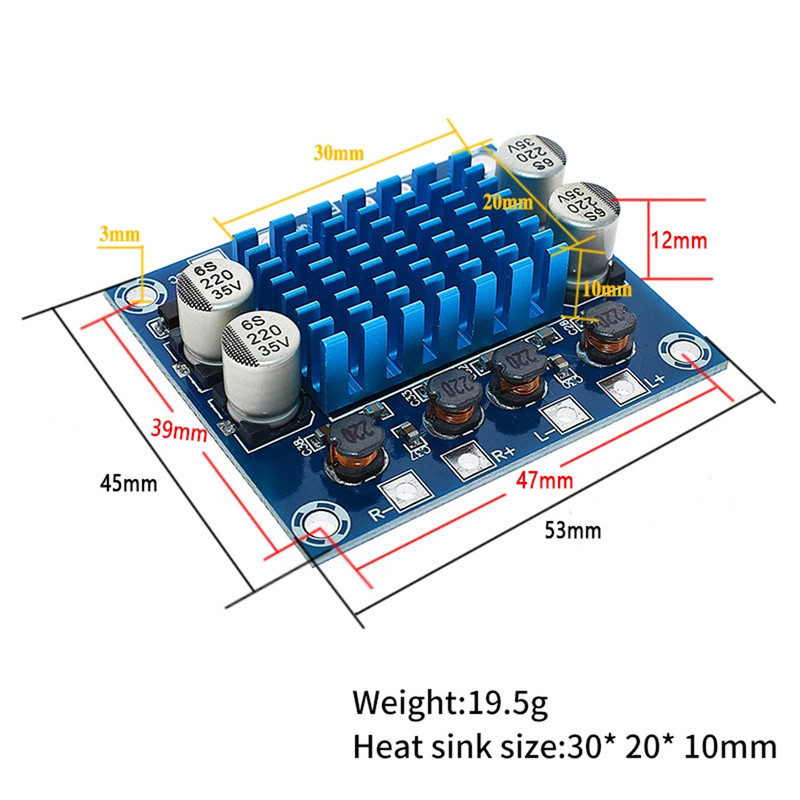 TPA3110 XH-A232 30W+30W 2.0-kanalni digitalni stereo HD audio ploča za pojačalo snage Dvokanalno digitalno audio pojačalo DC 8-26V3A