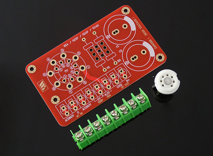 HiFi cső előerősítő egyenirányító tápegység PCB 6Z4 / 5Z3P / 5Z4P / 5AR4 csőhöz alkalmas
