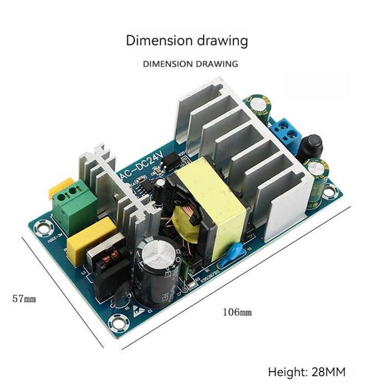 1 tk 100w 24v lülitustoiteplaat AC-dc suure võimsusega toitemooduli tahvli lüliti isetegemise komplekt nutika kodu jaoks