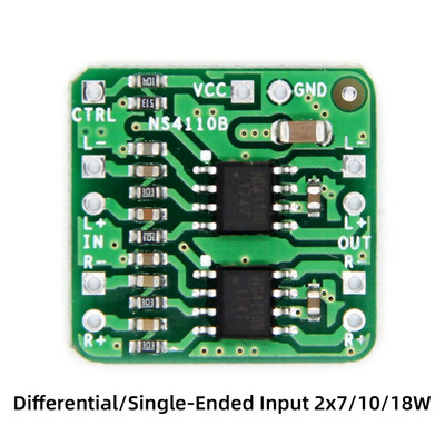 Ploča za diferencijalno pojačalo snage 2x10W 2x18W Digitalno audio pojačalo snage D klase HT8697 Diferencijalni ulaz 3,6-8,5V 6~14V