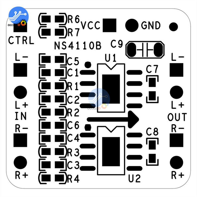 Ploča za diferencijalno pojačalo snage 2x10W 2x18W Digitalno audio pojačalo snage D klase HT8697 Diferencijalni ulaz 3,6-8,5V 6～14V