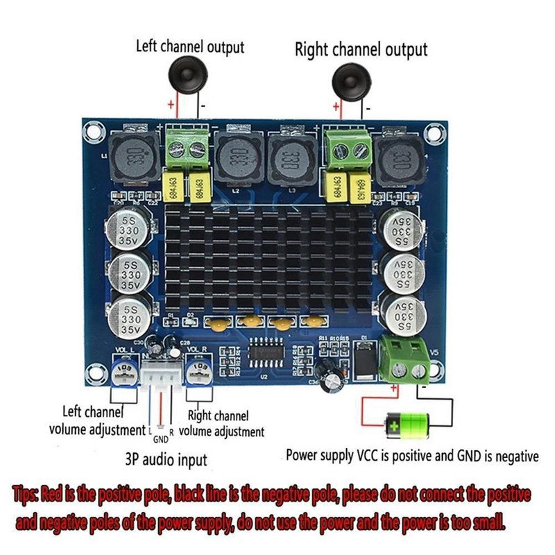 1 tk Dc12-26v 2*120w kahe kanaliga digitaalne stereoheli võimendusplaat võimsus kõrge helivõimsusega Xh-m543 võimendi M4j0