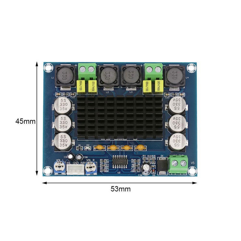 1 tk Dc12-26v 2*120w kahe kanaliga digitaalne stereoheli võimendusplaat võimsus kõrge helivõimsusega Xh-m543 võimendi M4j0