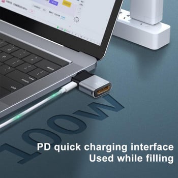 USB C конвертори Thunderbolt 3 Type-C към DP/Mini DP/HDMI-съвместим/VGA/RJ45 мъжко-женски адаптер с PD зареждане за Macbook PC