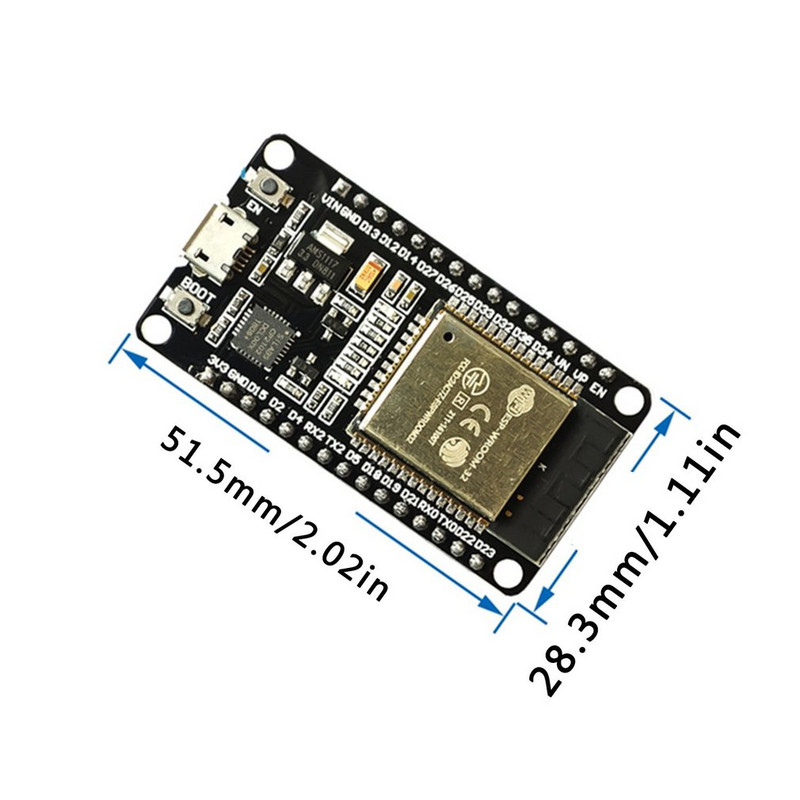 ESP32 ESP-32 fejlesztőkártya vezeték nélküli WiFi Bluetooth-kompatibilis kétmagos CP2102 szűrőmodul 2,4 GHz RF ESP32 Arduino számára